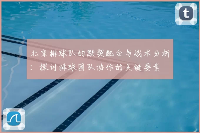 北京排球队的默契配合与战术分析:探讨排球团队协作的关键要素